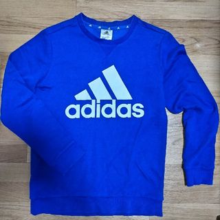 アディダス(adidas)のアディダス　青　トレーナー　150　薄手(Tシャツ/カットソー)