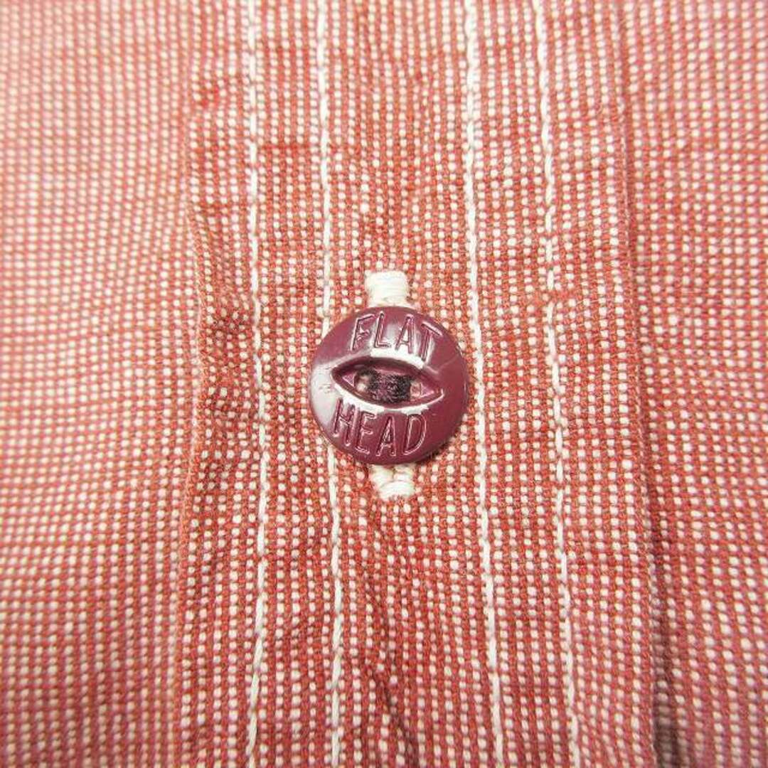 THE FLAT HEAD(フラットヘッド)の美品 ザ フラットヘッド マチ付き ワーク シャツ カットソー 36 メンズのトップス(シャツ)の商品写真