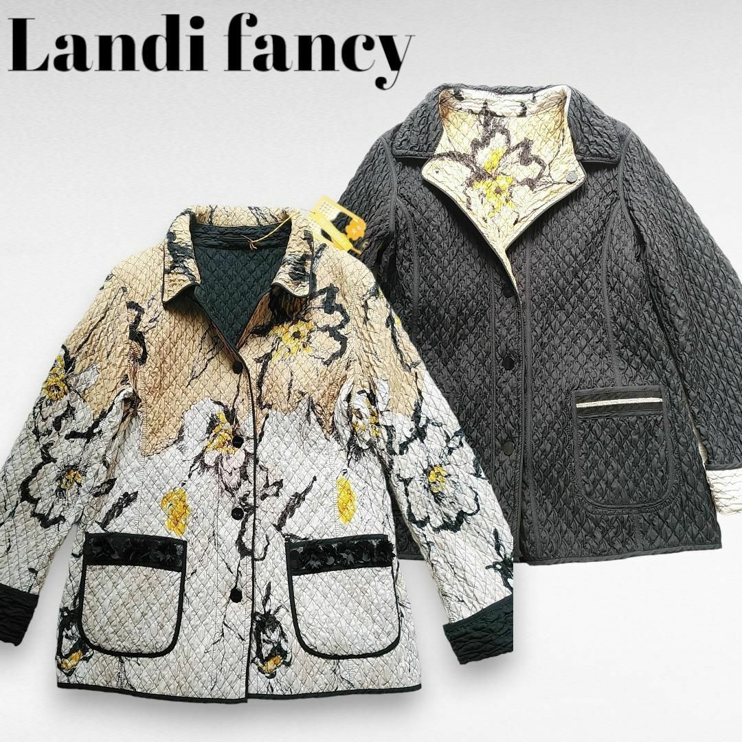 未使用　landi FANCY リバーシブルキルティングジャケット　イタリア　L