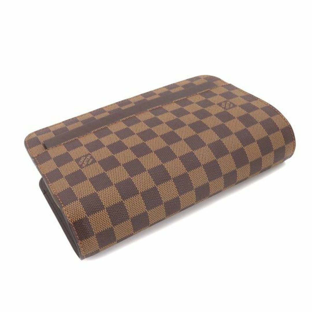 未使用 展示品 ルイ ヴィトン LOUIS VUITTON ダミエ サンルイ セカンド クラッチ バッグ エベヌ N51993 ゴールド 金具 VLP 90201641