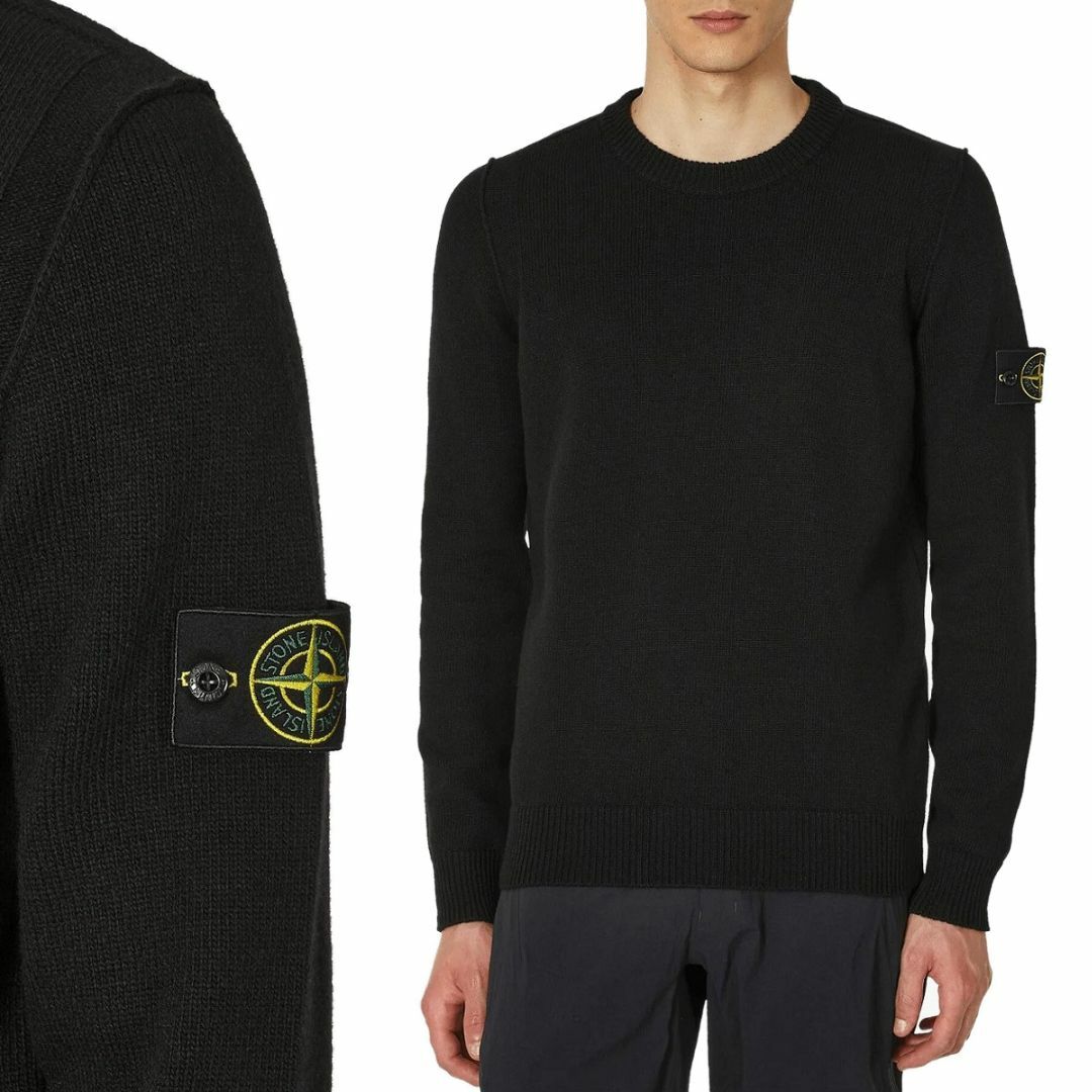 送料無料 18 STONE ISLAND ストーンアイランド 7915508A3 A0029 ブラック ニット セーター ニット size XXL