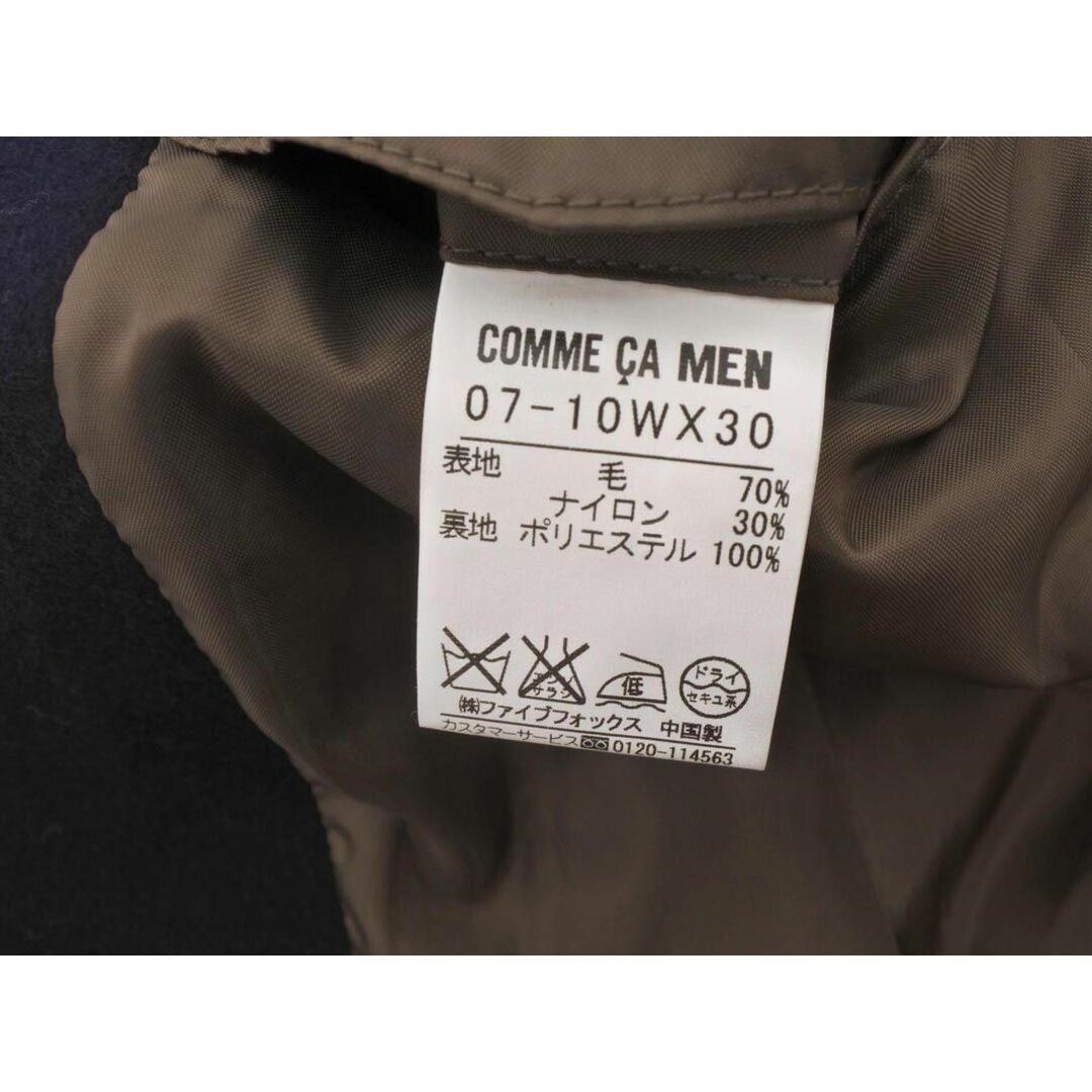 COMME CA MEN コムサメン ウール混 ピー コート sizeM/濃紺 ◆■ メンズ 5