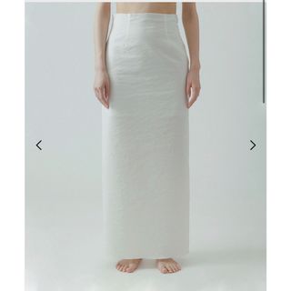 アダムエロぺ(Adam et Rope')のyo biotop Sheer tight skirt / white 1(ロングスカート)