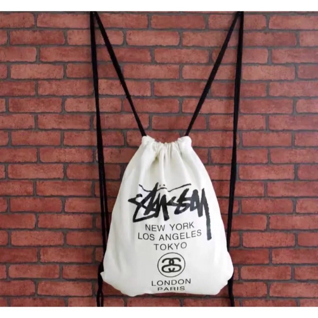 ステューシー STUSSY ナップサック リュック　ホワイト | フリマアプリ ラクマ