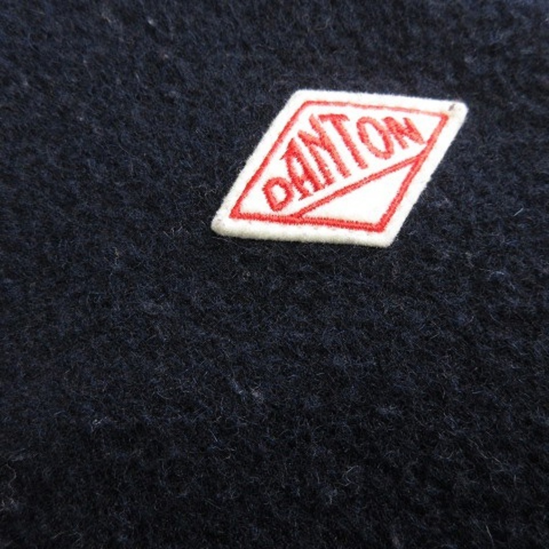 DANTON(ダントン)のダントン ウールモッサ シングル フード ジャケット JD-8458 紺 36 レディースのジャケット/アウター(ブルゾン)の商品写真