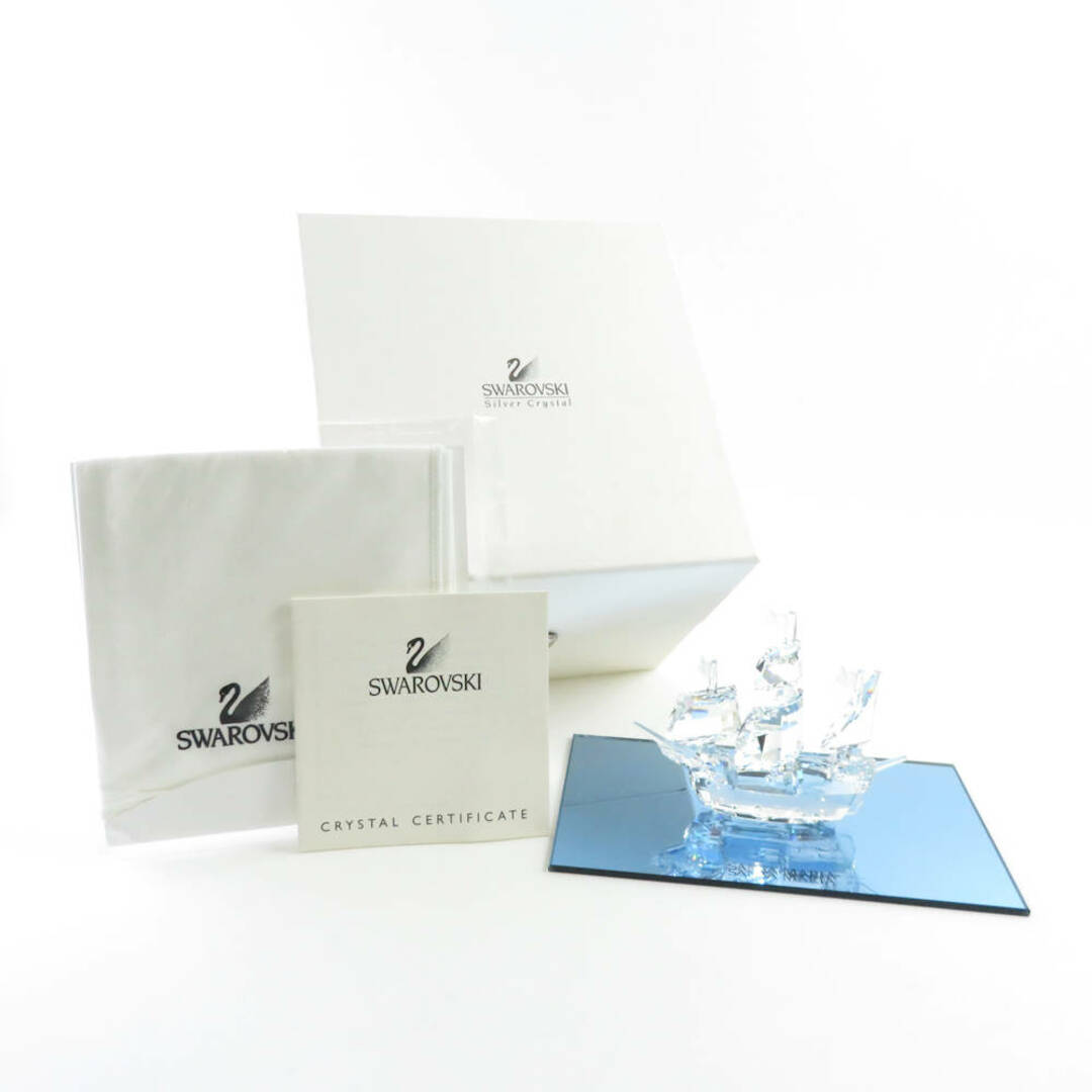 SWAROVSKI - 未使用 SWAROVSKI スワロフスキー サンタマリア クリスタルオブジェ 1点 クリスタル 帆 船 コロンブス 航海 置物 オーナメント SU4219V