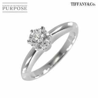 ティファニー(Tiffany & Co.)のティファニー TIFFANY&CO. ソリティア ダイヤ  0.51ct F/VVS2/3EX 8号 リング Pt プラチナ【鑑定書付き】VLP 90197345(リング(指輪))