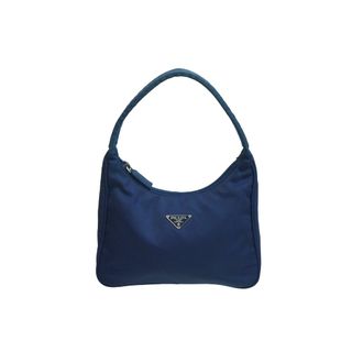 美品 プラダ サイド フリル ワンショルダーバッグ ハンドバッグ ナイロン レディース PRADA 【1-0124025】