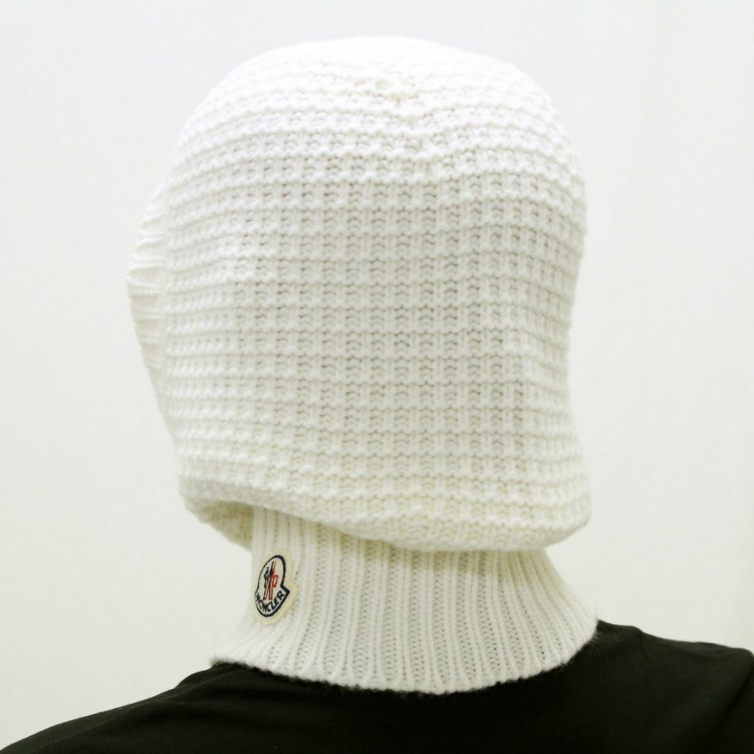 送料無料 13 MONCLER モンクレール 3B00049 M1115 ホワイト ネックウォーマー ロゴパッチ付