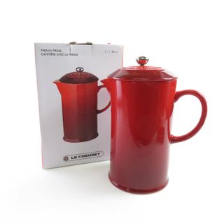 ルクルーゼ(LE CREUSET)の未使用 Le Creuset ルクルーゼ コーヒープレス 1点 ストーンウェア 赤 セリーズ フレンチ 調理家電 SU4211A1 (その他)