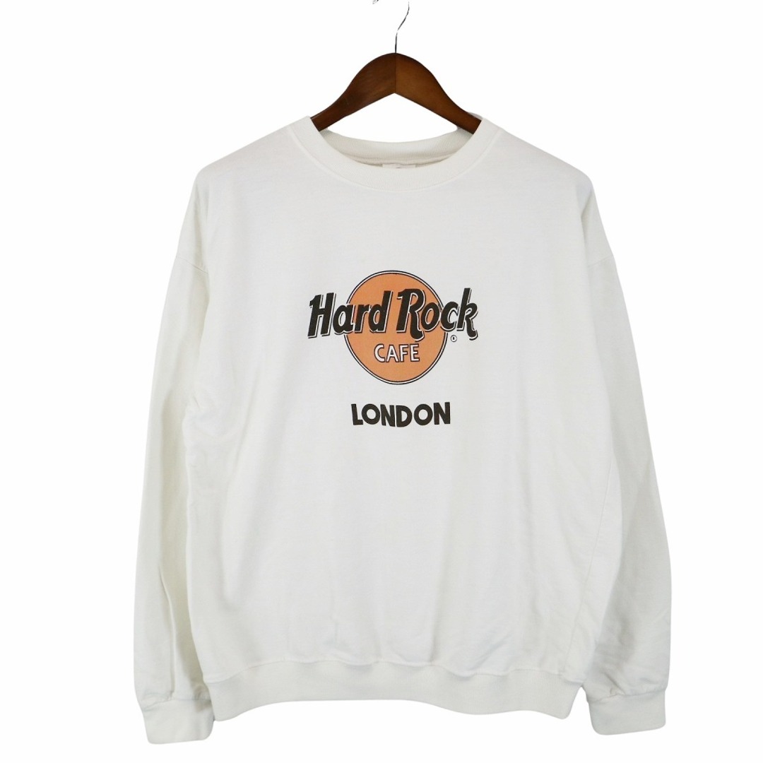 HARD ROCK CAFE ハードロック ロゴ トレーナー 半袖Ｔシャツ LONDON 企業 ホワイト (メンズ XL)   O7245