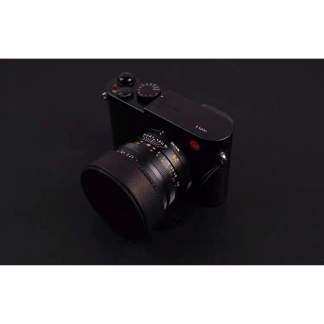 牛革図にはカメラは含まれません本革 レンズキャップ LEICA ライカ Q3/Q/QP/Q2用レンズキャップ