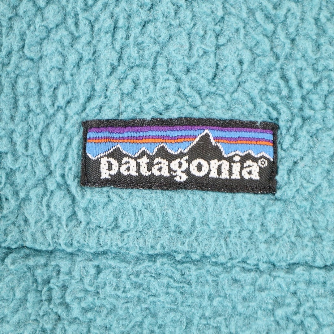 90年代 USA製 patagonia パタゴニア ベスト フリースジャケット アウトドア キャンプ 防寒 グリーン (キッズ 14)   O7268