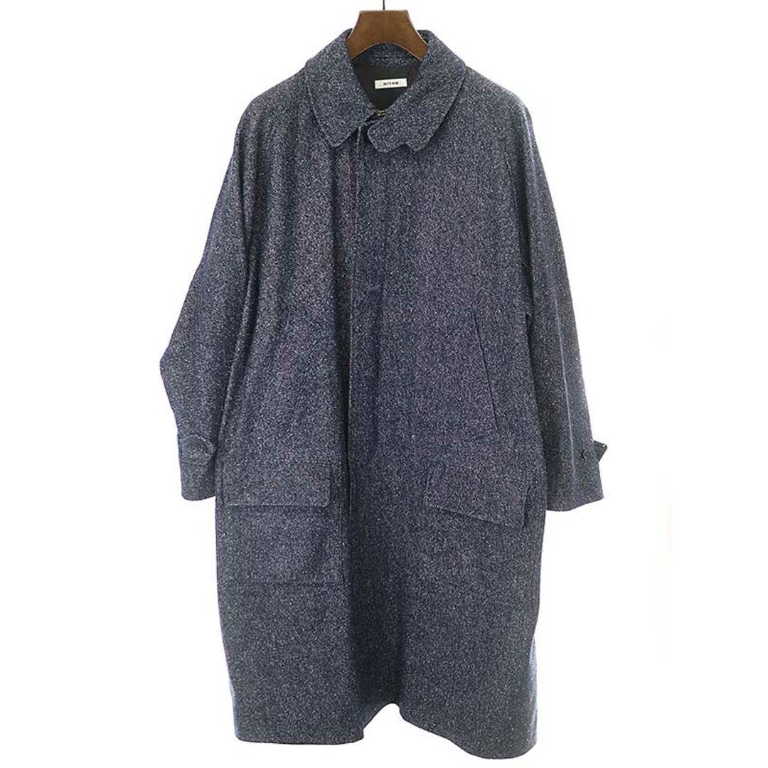 INTERIM インテリム 22AW HYPER BIG SILK DENIM SINGLE RAGLAN COAT シルクラグランコート ネイビー 4