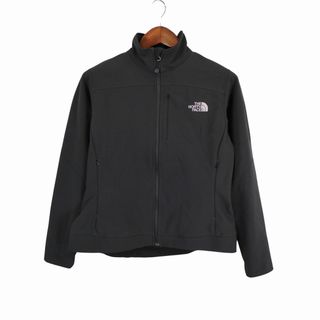 ザノースフェイス(THE NORTH FACE)のSALE///// THE NORTH FACE ノースフェイス ソフトシェルジャケット 刺繍  アウトドア ワンポイントロゴ ブラック (レディース M) O7304(その他)