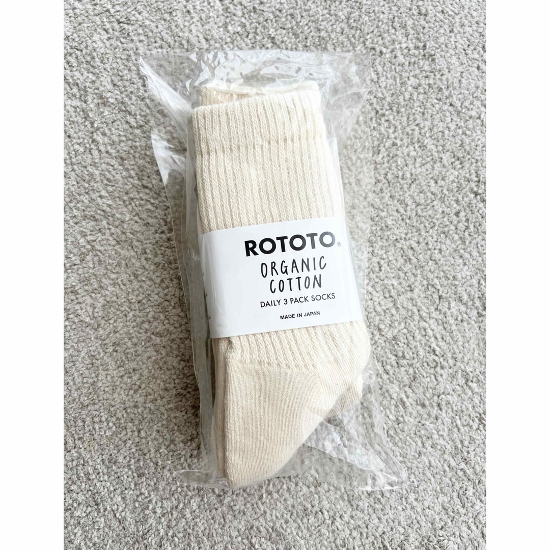 YAECA(ヤエカ)のRoToTo Organic Daily 3 Pack Crew Socks レディースのレッグウェア(ソックス)の商品写真