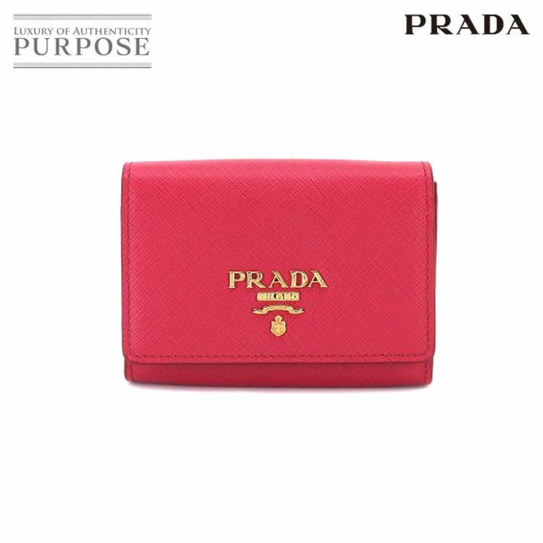 未使用 展示品 プラダ PRADA サフィアーノ カードケース 二つ折り 小銭入れ レザー ピンク 1MH026 ゴールド 金具 VLP  90209269 | フリマアプリ ラクマ