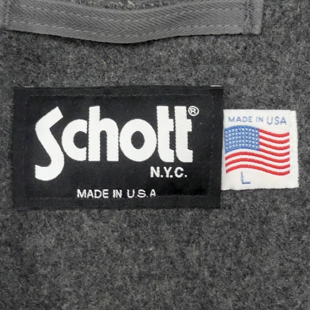 schott(ショット)のアメリカ製 Schott ショット ダッフルコート ロング グレー NR3502 メンズのジャケット/アウター(ダッフルコート)の商品写真