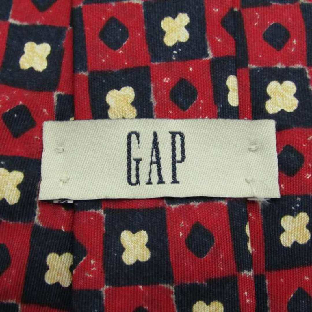 GAP(ギャップ)のギャップ ブランド ネクタイ シルク チェック柄 小紋柄 ドット柄 米製生地 メンズ レッド GAP メンズのファッション小物(ネクタイ)の商品写真