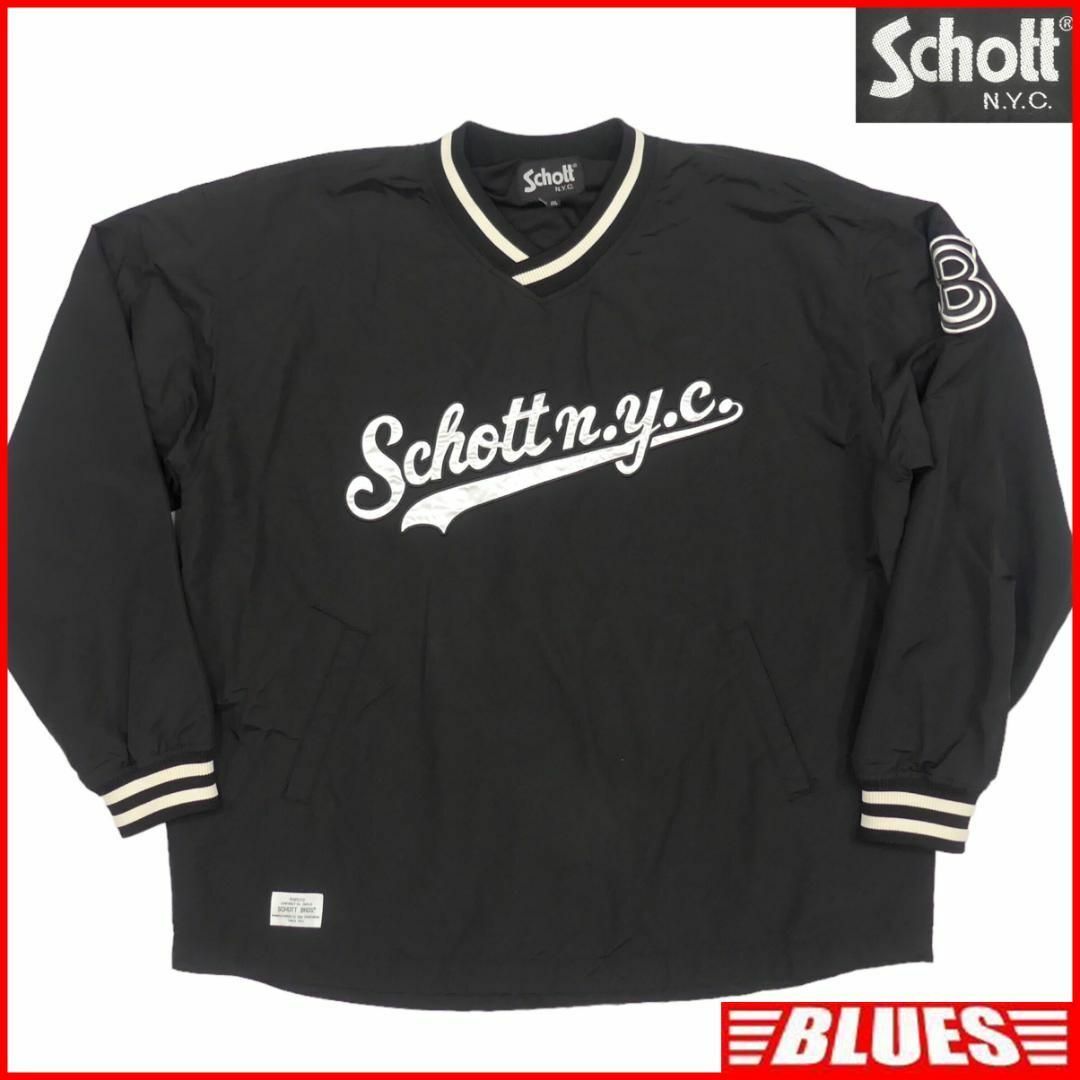 Schott ショット ロンT シャツ ゲームシャツ カットソー 黒NR3507古着屋BLUES