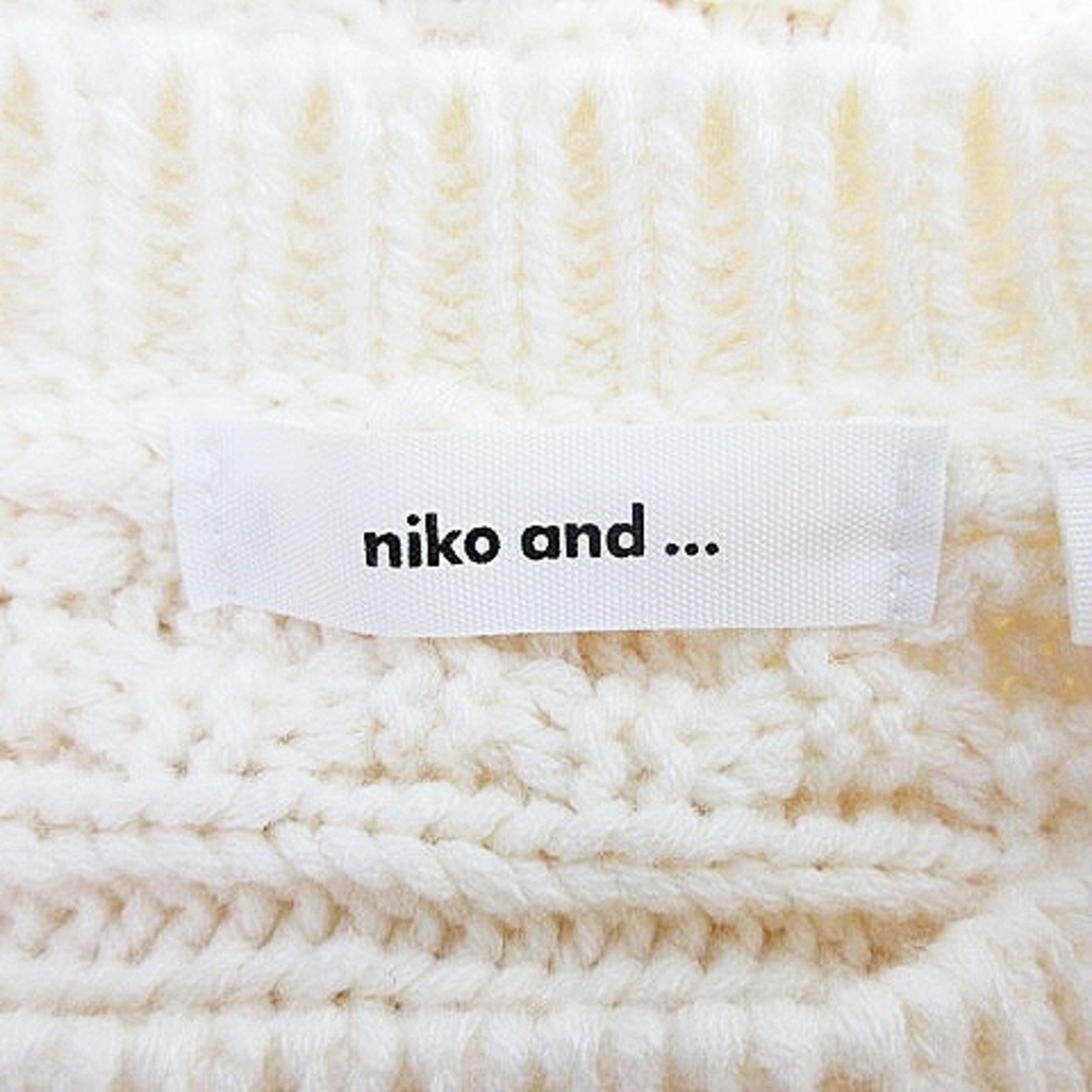 niko and...(ニコアンド)のニコアンド ニット セーター 長袖 クルーネック 厚手 無地 M アイボリー レディースのトップス(ニット/セーター)の商品写真