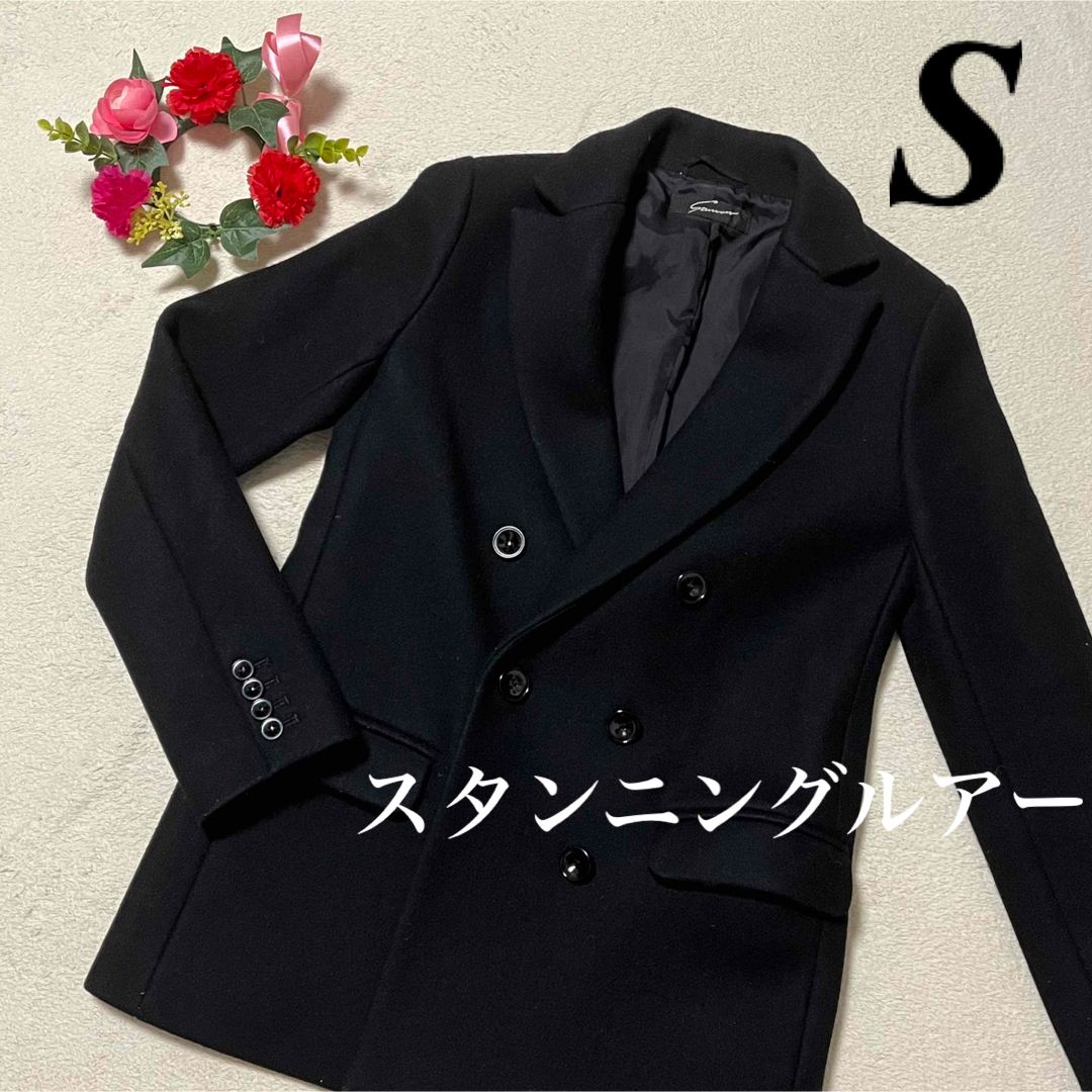 STUNNING LURE(スタニングルアー)のSTUNNING LURE スタンニングルアー【日本製】♡コート　黒　S 36 レディースのジャケット/アウター(その他)の商品写真