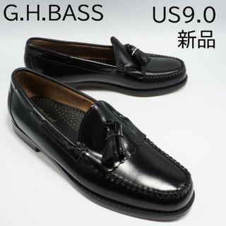 ジーエイチバス(G.H.BASS)の【訳あり】G.H.BASS LAYTON (レイトン)  BLACK 【幅狭 Width:D】 バス キルトタッセル ブラック ≪ＵＳＡ直輸入・正規品≫ US9.0(ドレス/ビジネス)