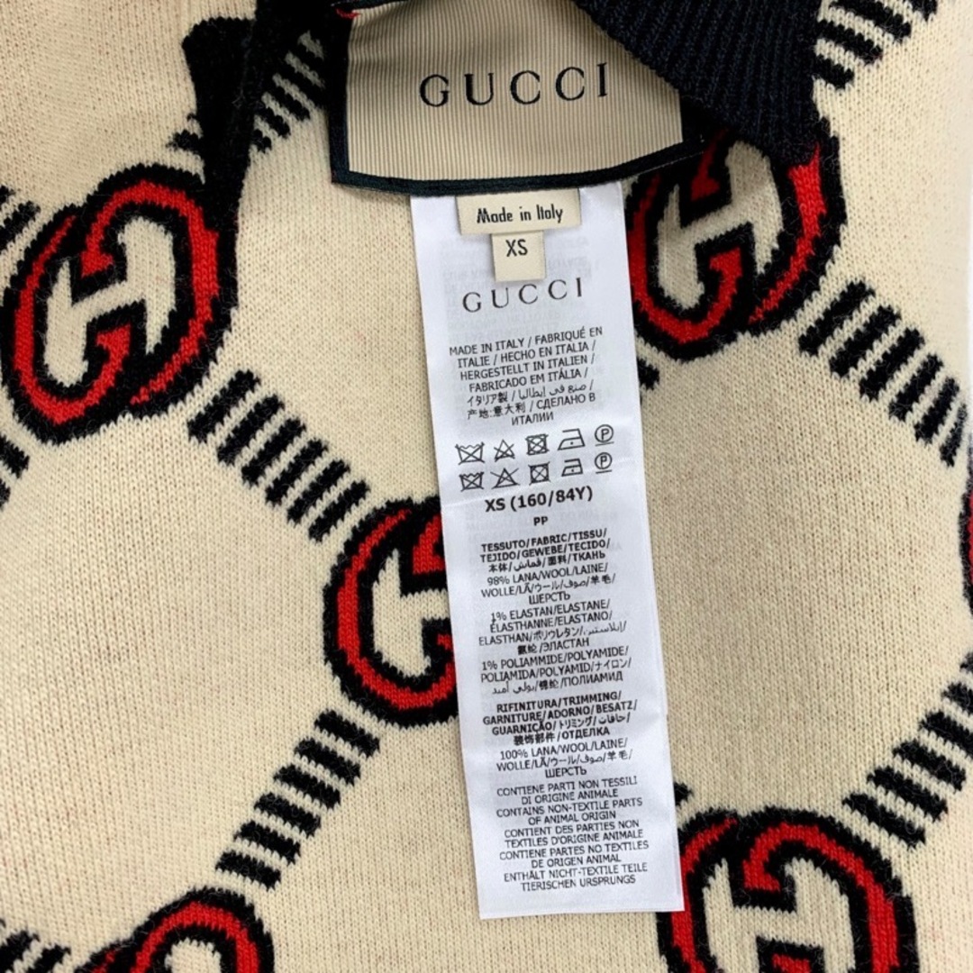 Gucci(グッチ)の未使用 グッチ ワンピース 半袖 ウール ベージュ レディースのワンピース(ミニワンピース)の商品写真