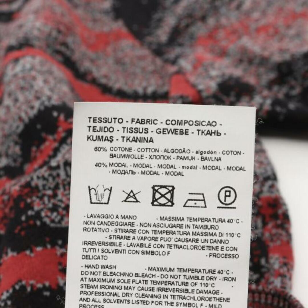 Emporio Armani(エンポリオアルマーニ)の ニット 半袖 コットン モダール レッド マルチカラー メンズのトップス(ニット/セーター)の商品写真
