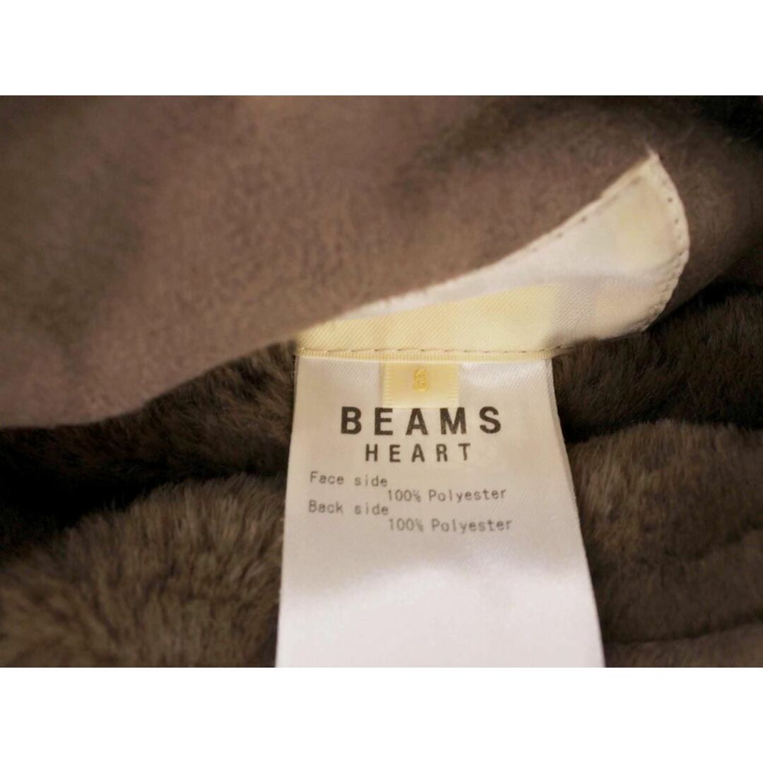 BEAMS(ビームス)のBEAMS HEART ビームスハート ムートン調 リバーシブル ノーカラー コート sizeS/茶 ◆■ レディース レディースのジャケット/アウター(その他)の商品写真