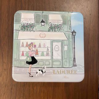 ラデュレ(LADUREE)のラデュレ　サブレ缶(空き缶)(小物入れ)