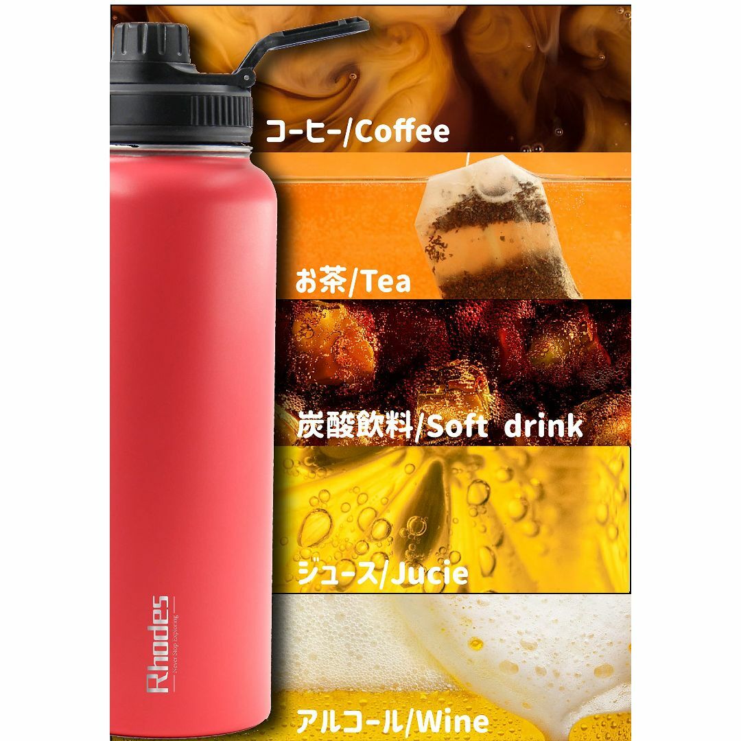 【色: ハニーピンク&1000ml】水筒 1 リットル 水筒 1000ml 水筒