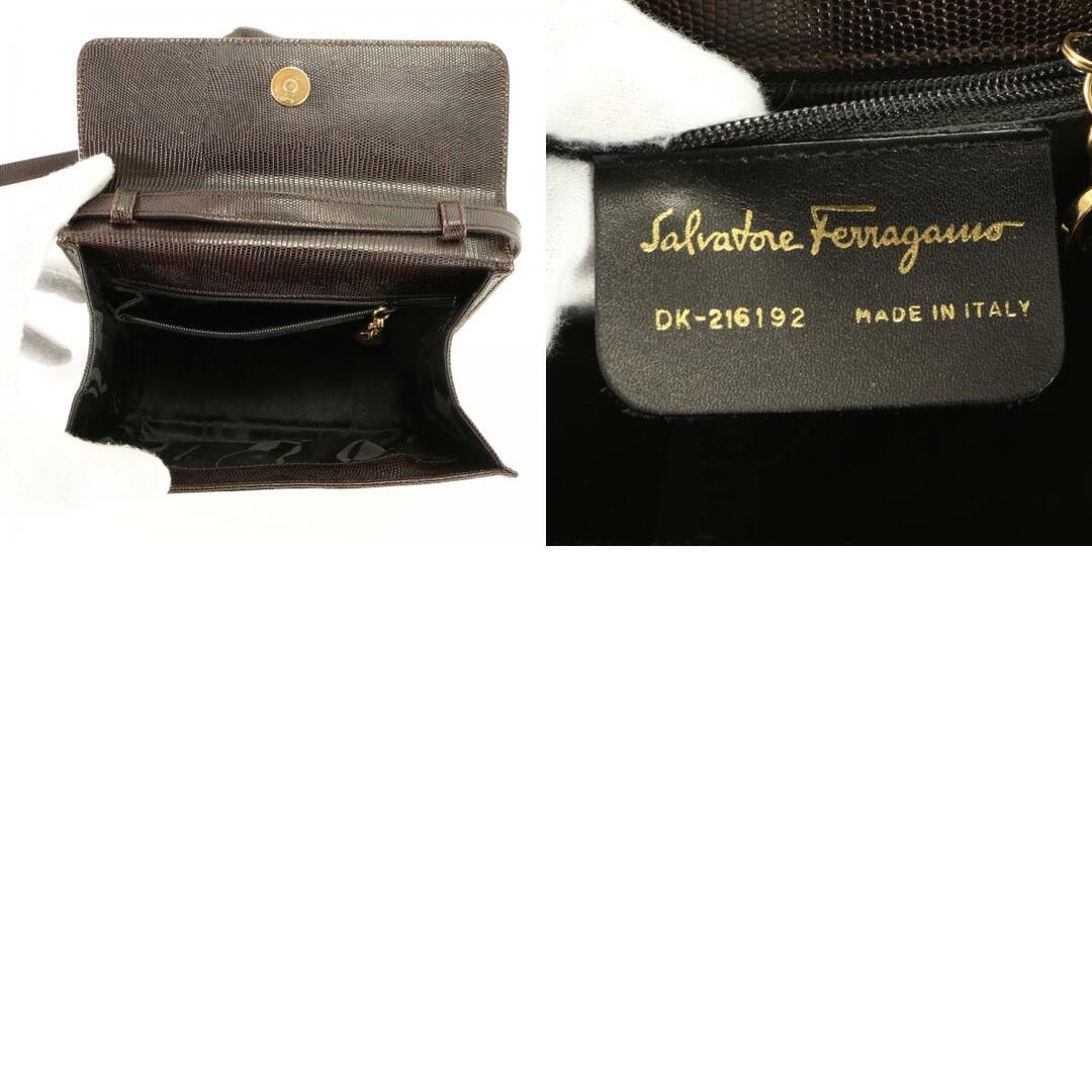 Salvatore Ferragamo(サルヴァトーレフェラガモ)の美品 サルヴァトーレフェラガモ リザード エンボス レザー 2WAY ショルダーバッグ 斜め掛け セカンド トート 人気 メンズ MMT 1016-E7 メンズのバッグ(ショルダーバッグ)の商品写真