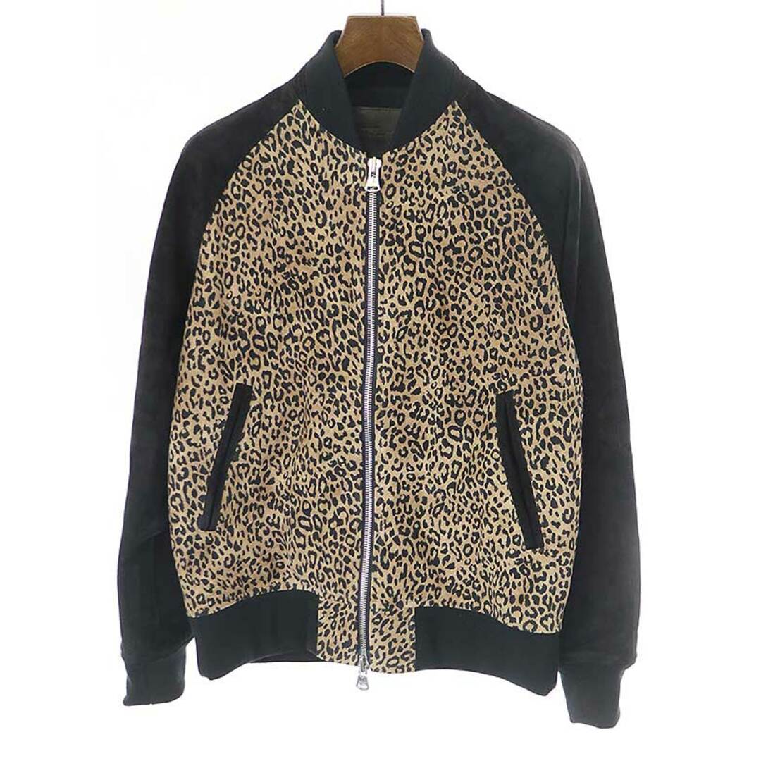 ISAMU KATAYAMA BACKLASH イサムカタヤマ バックラッシュ 23SS KILLERS PIG SUEDE LEOPARD BLOUSON ピッグスエード レオパードブルゾン ブラック S新品未使用品Ｓ