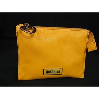 モスキーノ(MOSCHINO)の■美品■ MOSCHINO モスキーノ PVC 化粧ポーチ メイクポーチ 小物入れ マルチケース レディース イエロー系 DD3153(その他)