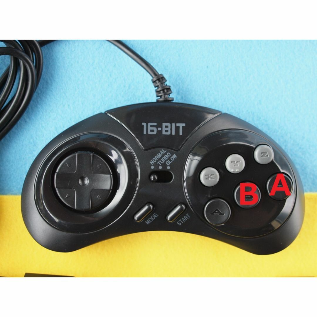 SHARP(シャープ)のメガドライブ６Bパッド互換品(連射)とMD-X68000変換ケーブル セット スマホ/家電/カメラのPC/タブレット(PC周辺機器)の商品写真