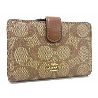 コーチ(COACH)のCOACH コーチ シグネチャー PVC 二つ折り 財布 ウォレット レディース メンズ ブラウン系 DD0982(財布)