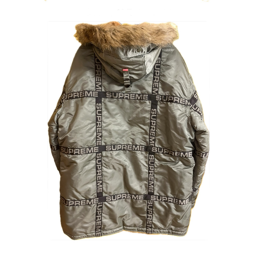 美品　supreme logo tape n-3b parka