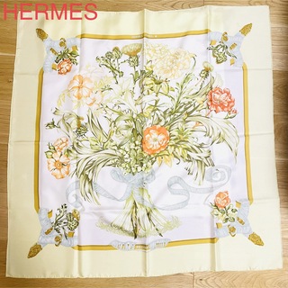 エルメス カレ140 FLEURS et CARLINES 花柄 スカーフ