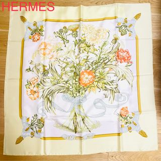 エルメス カレ140 FLEURS et CARLINES 花柄 スカーフ