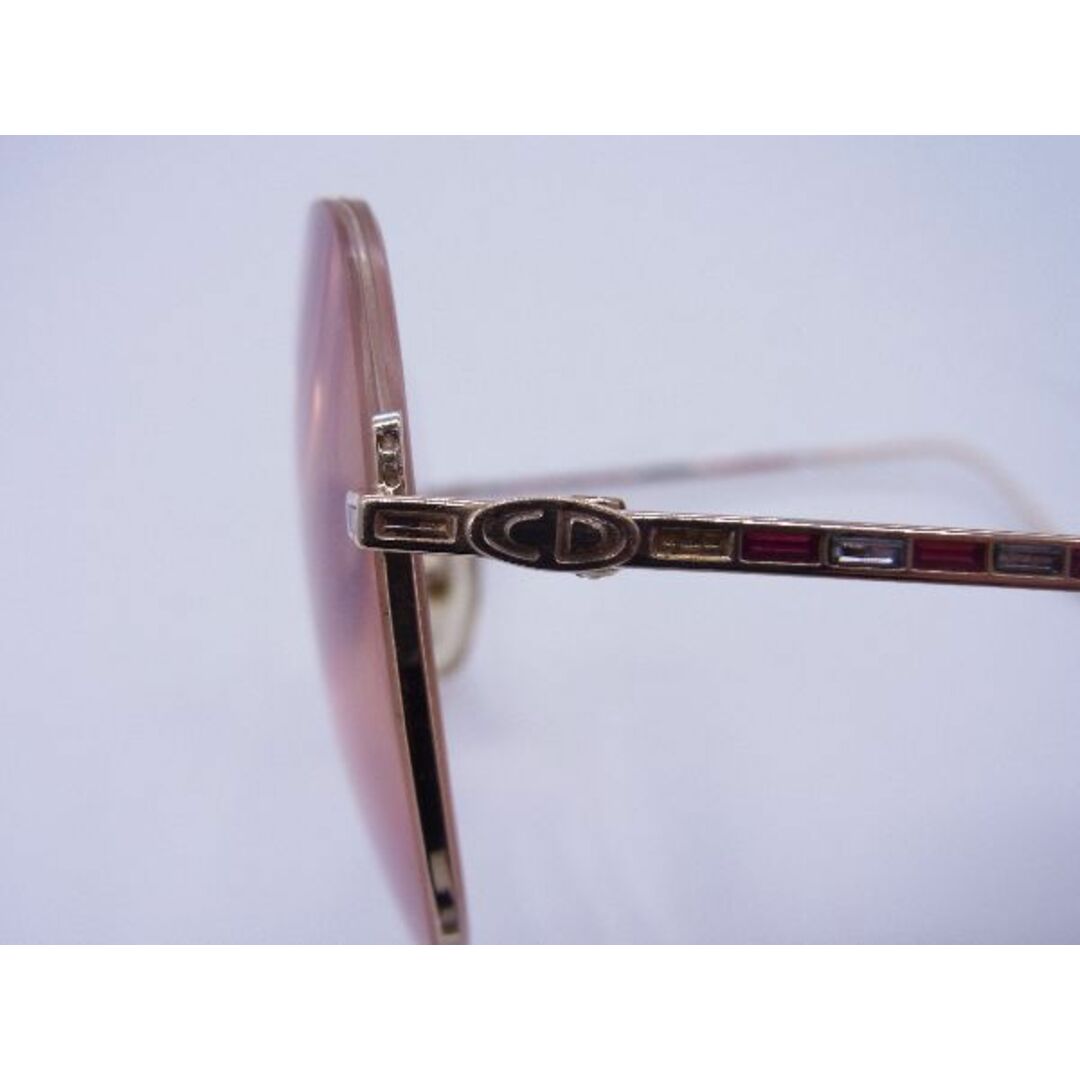 Dior(ディオール)のChristianDior クリスチャンディオール 度入り サングラス メガネ 眼鏡 ゴールド系 DD1983 メンズのファッション小物(サングラス/メガネ)の商品写真