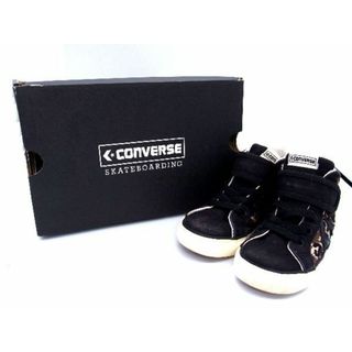 コンバース(CONVERSE)のCONVERSE コンバース キャンバス キッズ レオパード サイズ17 靴 シューズ ブラック系×ブラウン系 DD3022(スニーカー)