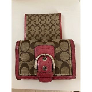 コーチ(COACH)のコーチ　二つ折り財布　パスケース　セット　ピンク(財布)