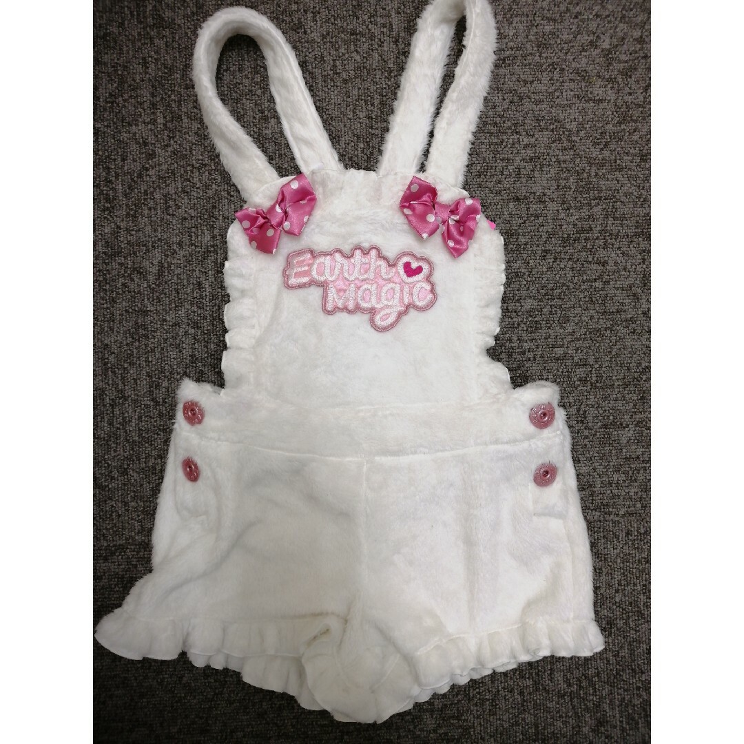 EARTHMAGIC - 新品未使用♡アースマジック♡フェイクファーサロペ①