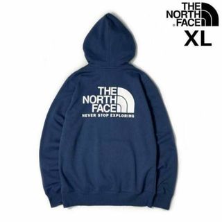 ザノースフェイス(THE NORTH FACE)のノースフェイス THROWBACK パーカー US限定(XL)青 181130(パーカー)