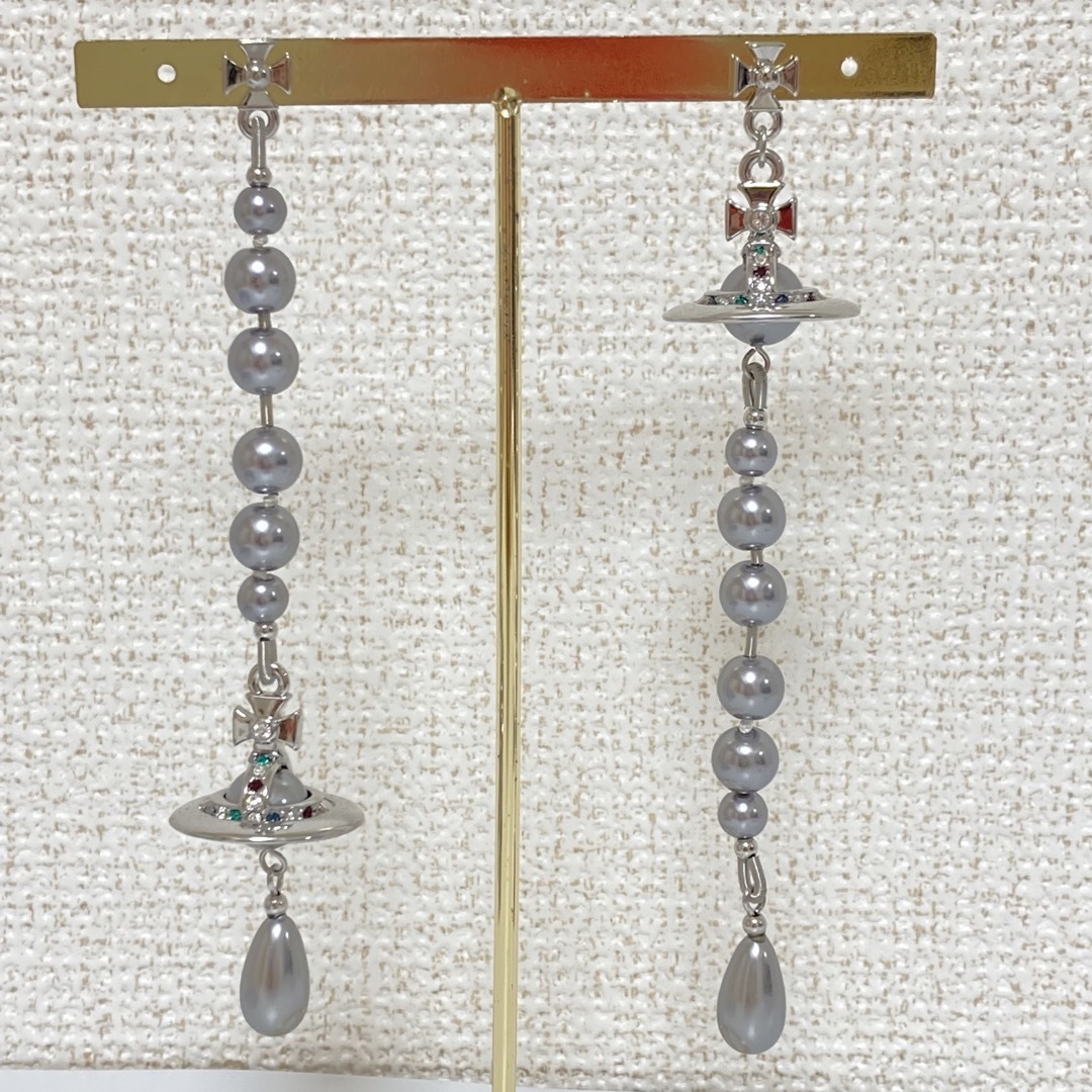 ヴィヴィアン ブロークンパールネックレス グレーパール | フリマアプリ ラクマ