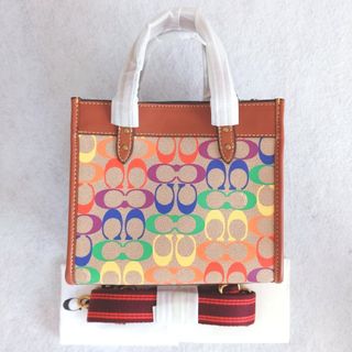 COACH 338 トートバッグ ハンドバッグ キャンバス レザー シグネチャー