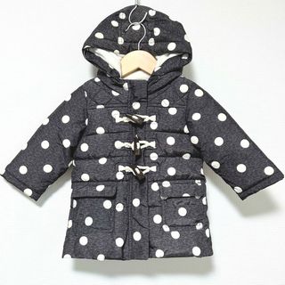 ベビーギャップ(babyGAP)のベビーギャップ 90 ドット柄中綿アウター ジャケット ダークグレー(ジャケット/上着)