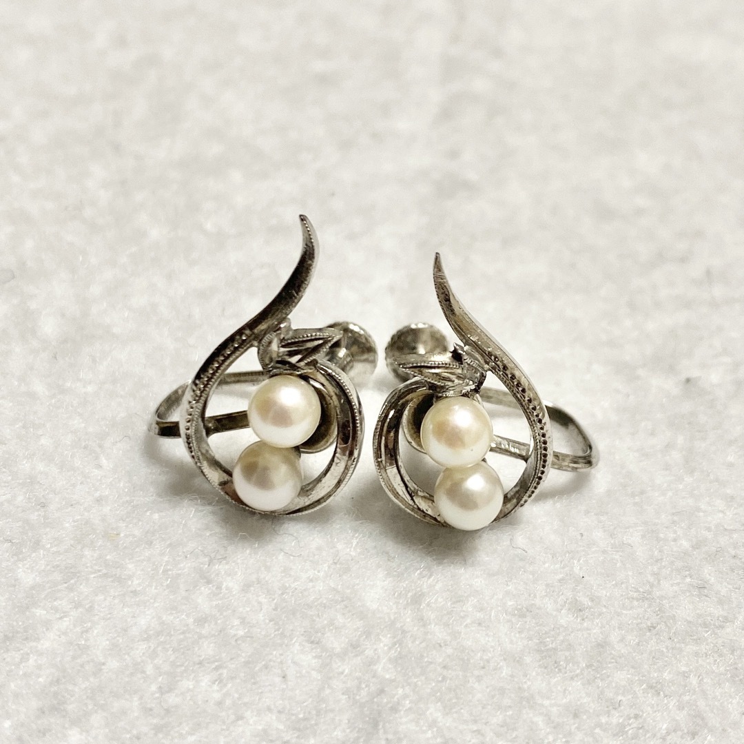 MIKIMOTO silver925 本真珠イヤリング パール-