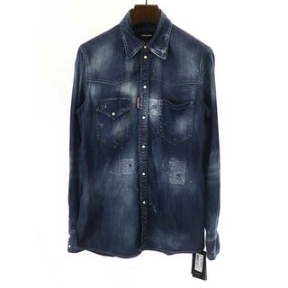 【新品】DSQUARED2 ディースクエアード　ブラウン フリル 半袖シャツ